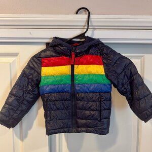Primary Rainbow Toddler Puffer 2T